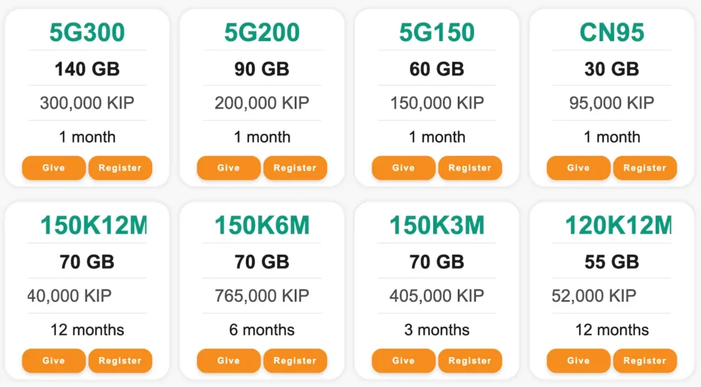 unitel datenpakete sim karte laos